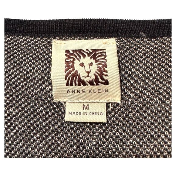 WOMEN'S ANNE KLEIN SWEATER BLACK LONG DRESS‎ SIZE MEDIUM - Picture 4 of 6